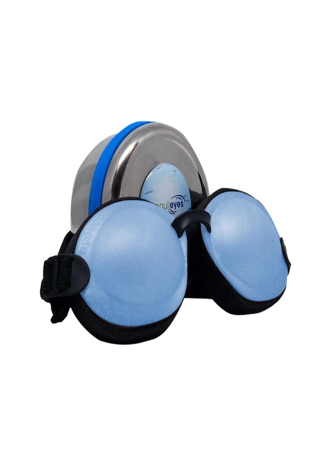 EYEECO Eye Eco Tranquileyes Mini Sleep Eye Mask - Dark Eye Mask for Dry, Irritated Eyes - Soft Comfort Eye Shade - Adjustable Straps Creates Darkness - Travel, Nap, Sleep - Blue, Not One-Size-Fits-All - Image 1