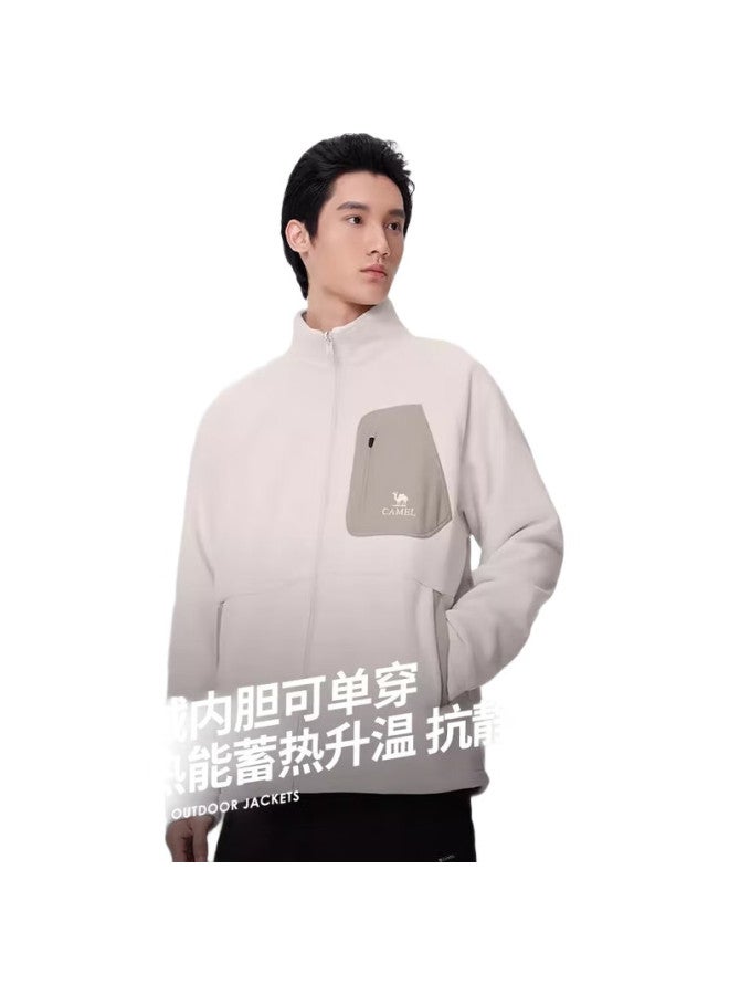camel (Camel Junkai Same Style] Three-In-One Waterproof Assault Jacket 00780 Oak Gray Desert Gray Unisex S - Image 3
