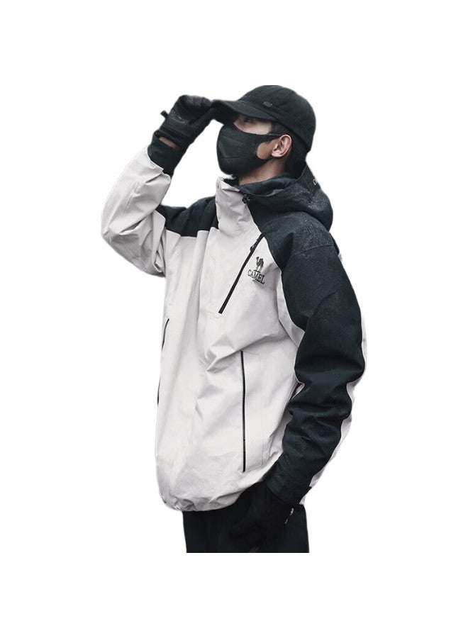 camel (Camel Junkai Same Style] Three-In-One Waterproof Assault Jacket 00780 Oak Gray Desert Gray Unisex S - Image 2