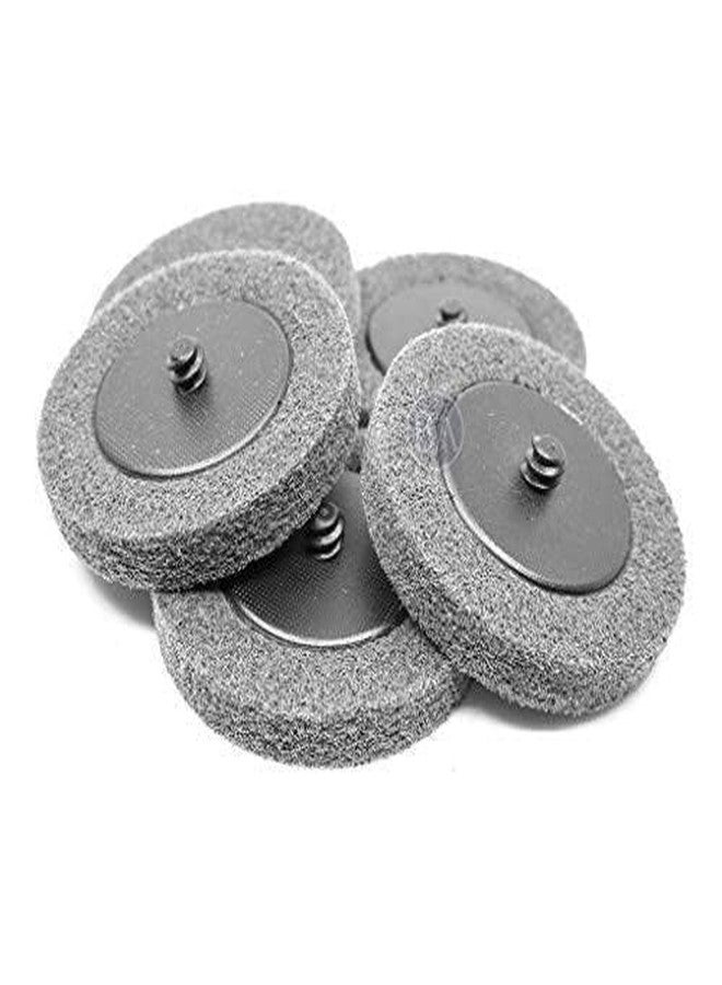 كاشطة القياس أقراص صنفرة Benchmark Abrasives مقاس 3 بوصات، عجلات تحضير سطح من كربيد السيليكون سريعة التغيير، عجلة تلميع للمثقاب وماكينة الصنفرة، قرص صنفرة ومزيل الطلاء - (عبوة من 5 قطع) (رمادي) - Image 2