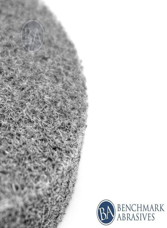 كاشطة القياس أقراص صنفرة Benchmark Abrasives مقاس 3 بوصات، عجلات تحضير سطح من كربيد السيليكون سريعة التغيير، عجلة تلميع للمثقاب وماكينة الصنفرة، قرص صنفرة ومزيل الطلاء - (عبوة من 5 قطع) (رمادي) - Image 3