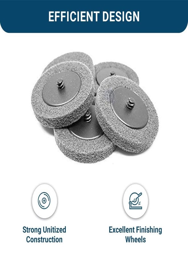 كاشطة القياس أقراص صنفرة Benchmark Abrasives مقاس 3 بوصات، عجلات تحضير سطح من كربيد السيليكون سريعة التغيير، عجلة تلميع للمثقاب وماكينة الصنفرة، قرص صنفرة ومزيل الطلاء - (عبوة من 5 قطع) (رمادي) - Image 5