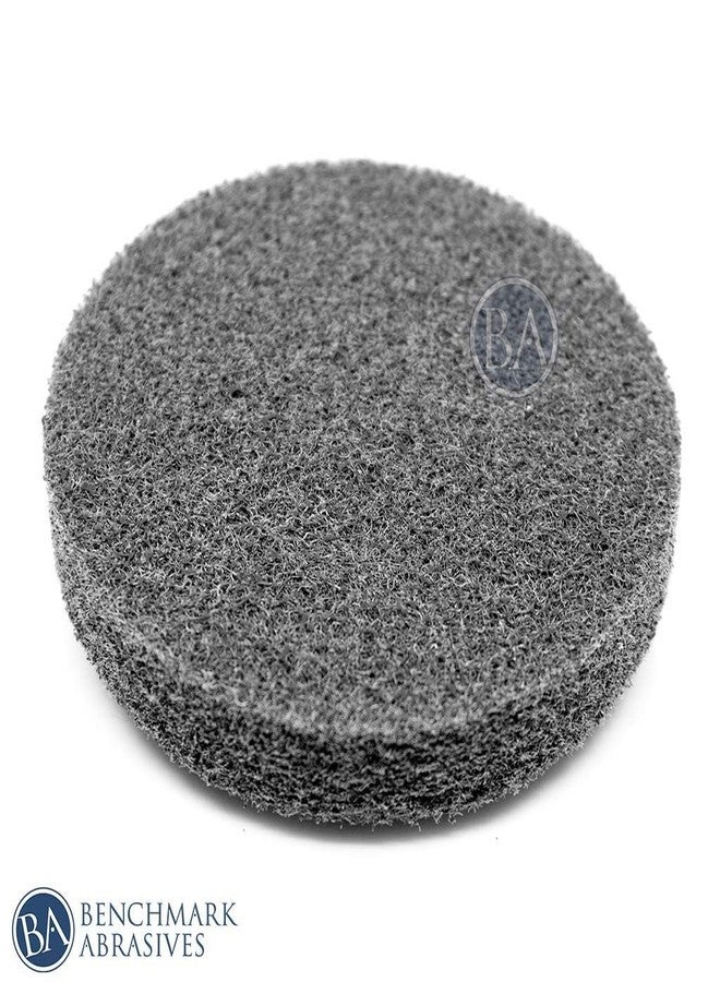 كاشطة القياس أقراص صنفرة Benchmark Abrasives مقاس 3 بوصات، عجلات تحضير سطح من كربيد السيليكون سريعة التغيير، عجلة تلميع للمثقاب وماكينة الصنفرة، قرص صنفرة ومزيل الطلاء - (عبوة من 5 قطع) (رمادي) - Image 4