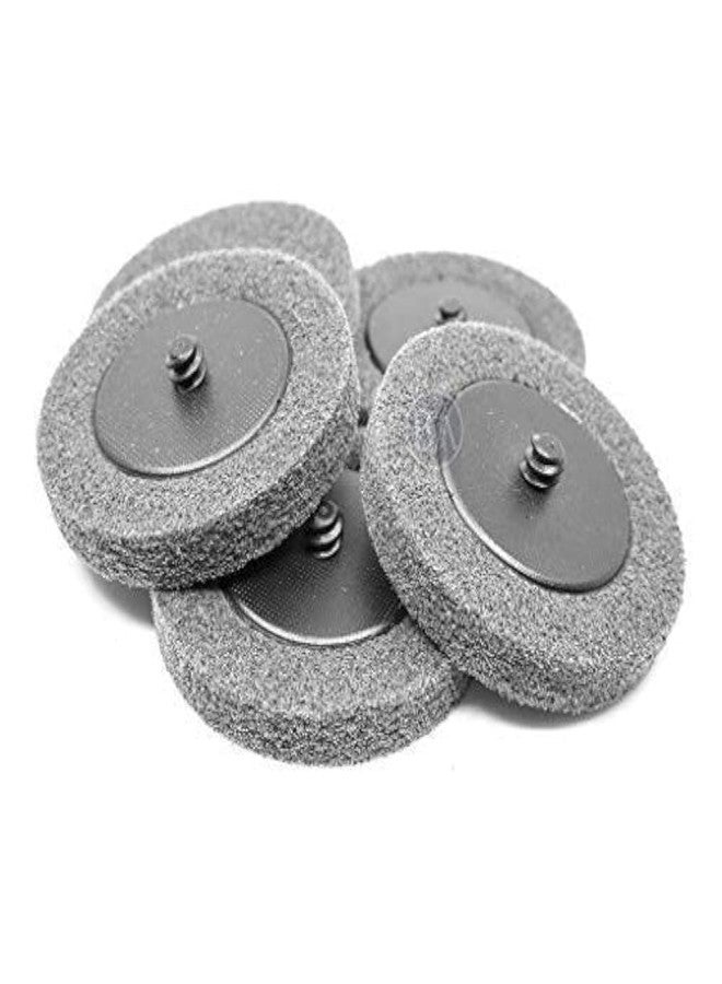 كاشطة القياس أقراص صنفرة Benchmark Abrasives مقاس 3 بوصات، عجلات تحضير سطح من كربيد السيليكون سريعة التغيير، عجلة تلميع للمثقاب وماكينة الصنفرة، قرص صنفرة ومزيل الطلاء - (عبوة من 5 قطع) (رمادي) - Image 1