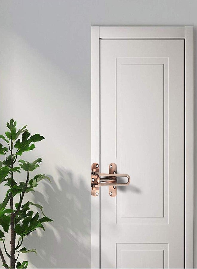 SAISN Door Reinforcement Lock Latch Swing Bar Lock for Home Security Front Door Locks for Kids Thicken Solid Aluminium Alloy (Silver) - Image 5