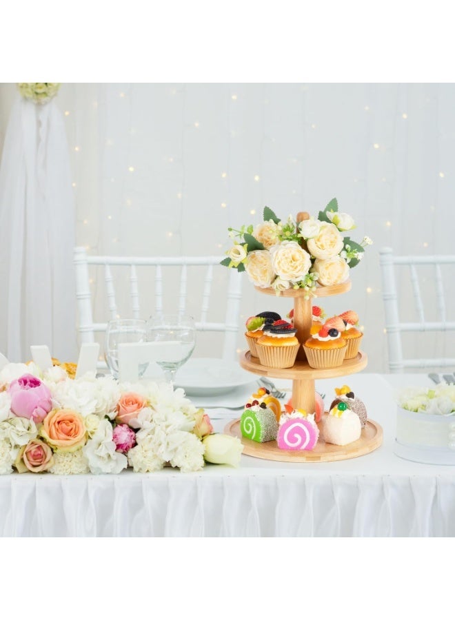 Cupcake Stand, Cupcake Tower, Tiered Tray Stand, 3 tier Cupcake Stand Cupcake Display Pastry Serving Tray Platter for Wedding Tea Birthday Party, - Image 4