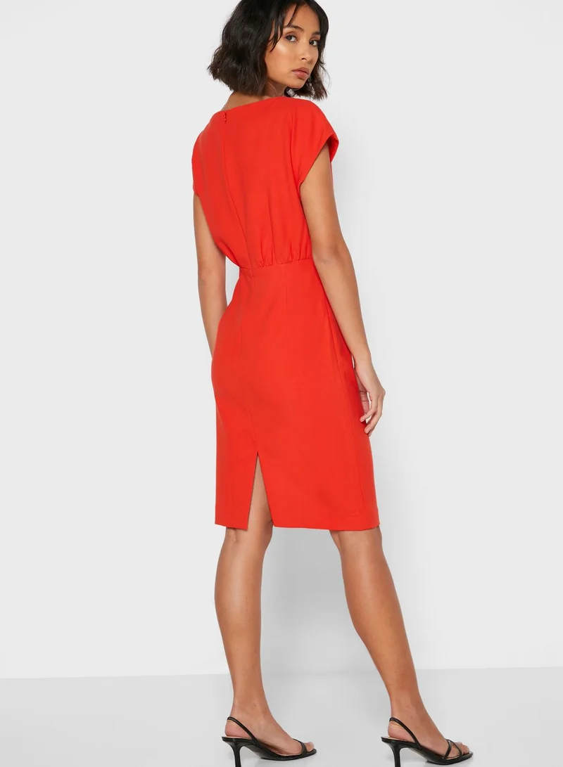 French Connection Boh Button Down Bodycon Dress