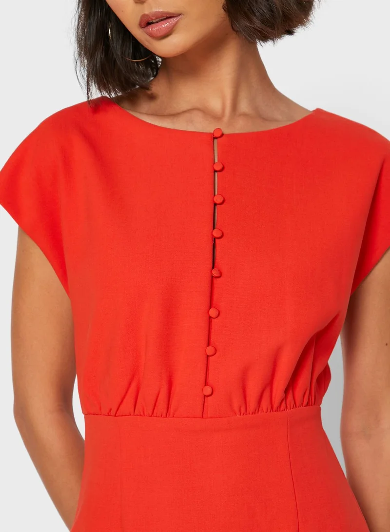 French Connection Boh Button Down Bodycon Dress