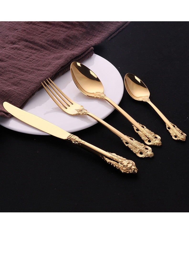 RIZARIES Carving Gold Cutlery Set - Image 2