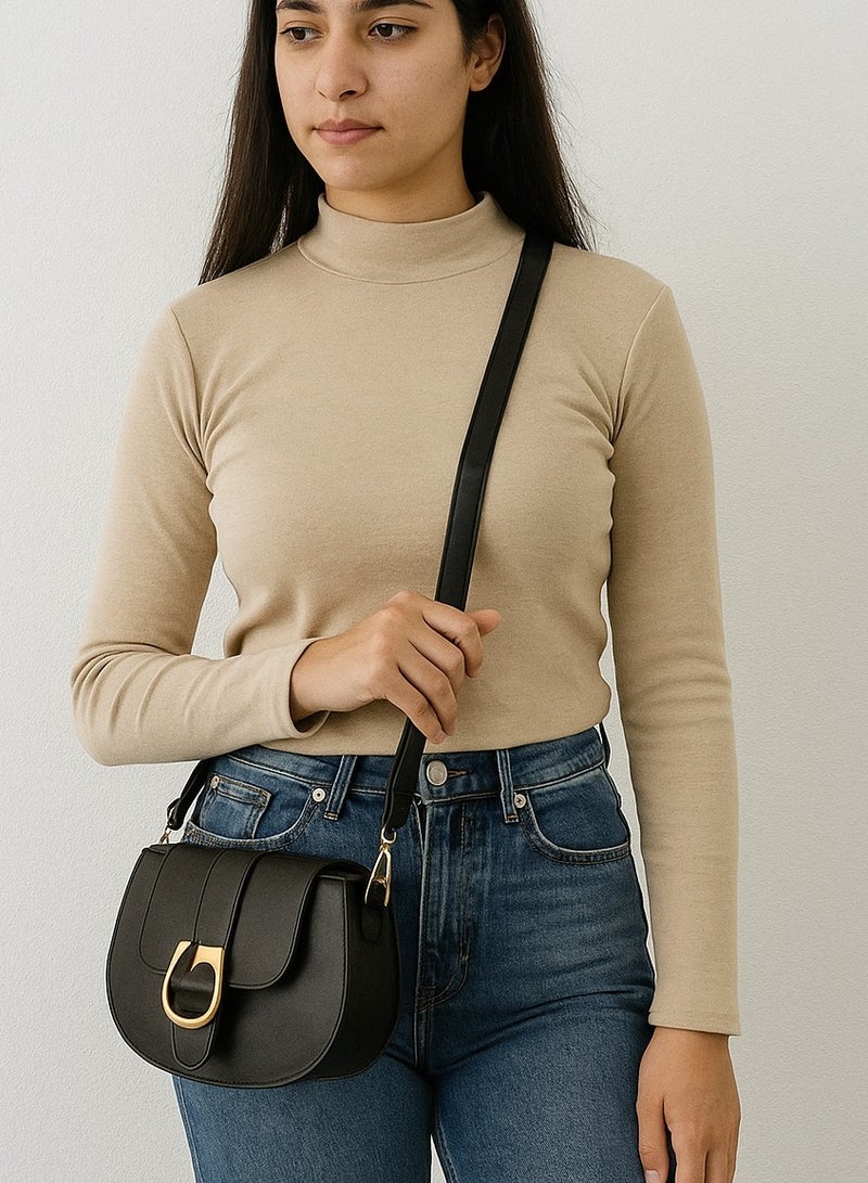 فيبراندا ‏حقيبة كروس بودي بإبزيم معدني أنيق BA-9‏ - Image 1