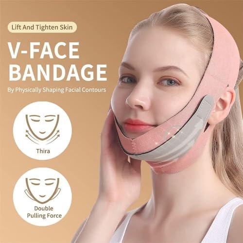 ZSIGNS Breathable Face Lifting Belt V Shape Face Slimming Mask for Women Double Chin Belts Ultra-Thin Strap Band Anti Wrinkle Mask (Pack of 1) - Image 2