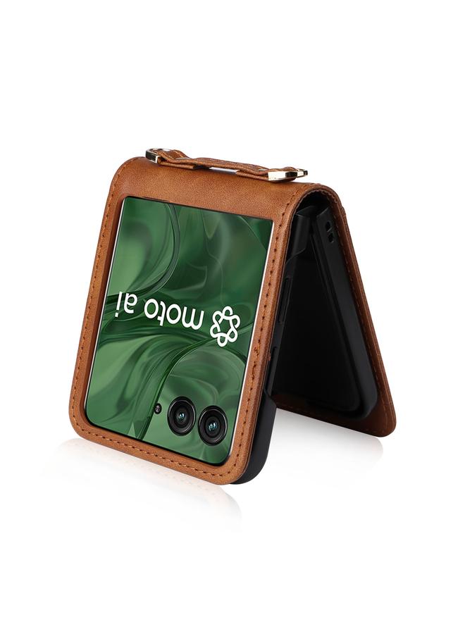 اس-توب جراب لهاتف Motorola Razr 50 Ultra، جراب هاتف قابل للطي مصنوع من مادة البولي يوريثان، وحقيبة بطاقات كروس بودي - Image 4