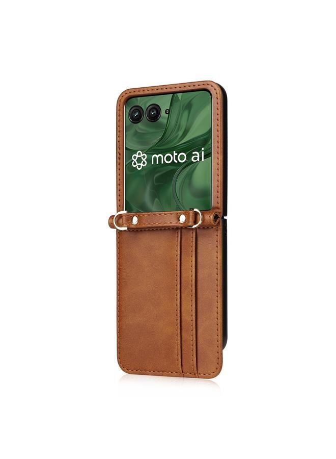 اس-توب جراب لهاتف Motorola Razr 50 Ultra، جراب هاتف قابل للطي مصنوع من مادة البولي يوريثان، وحقيبة بطاقات كروس بودي - Image 2