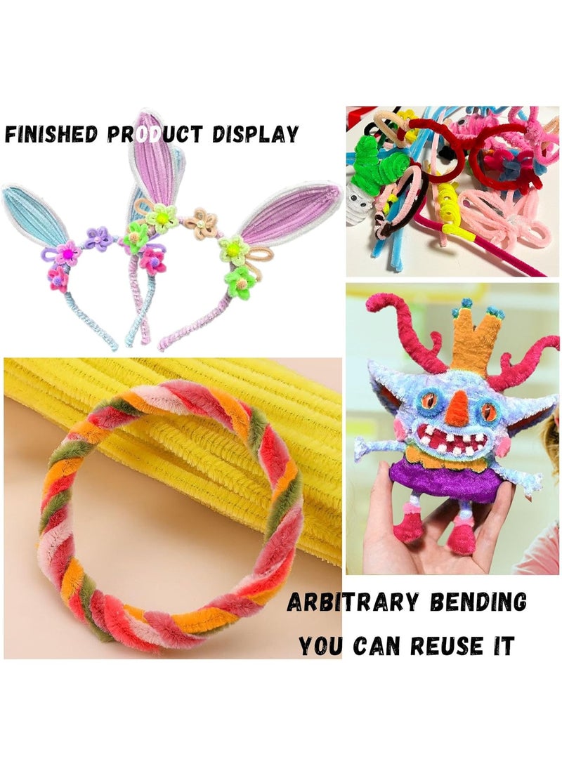 مجموعة أعواد تشكيل ملونة 30 قطعة – خيوط شنيون مرنة 6مم×12 بوصة للحرف اليدوية وأعمال DIY للأطفال والكبار، أدوات فنية لتزيين المنزل وصنع الهدايا والألعاب التعليمية - Image 4