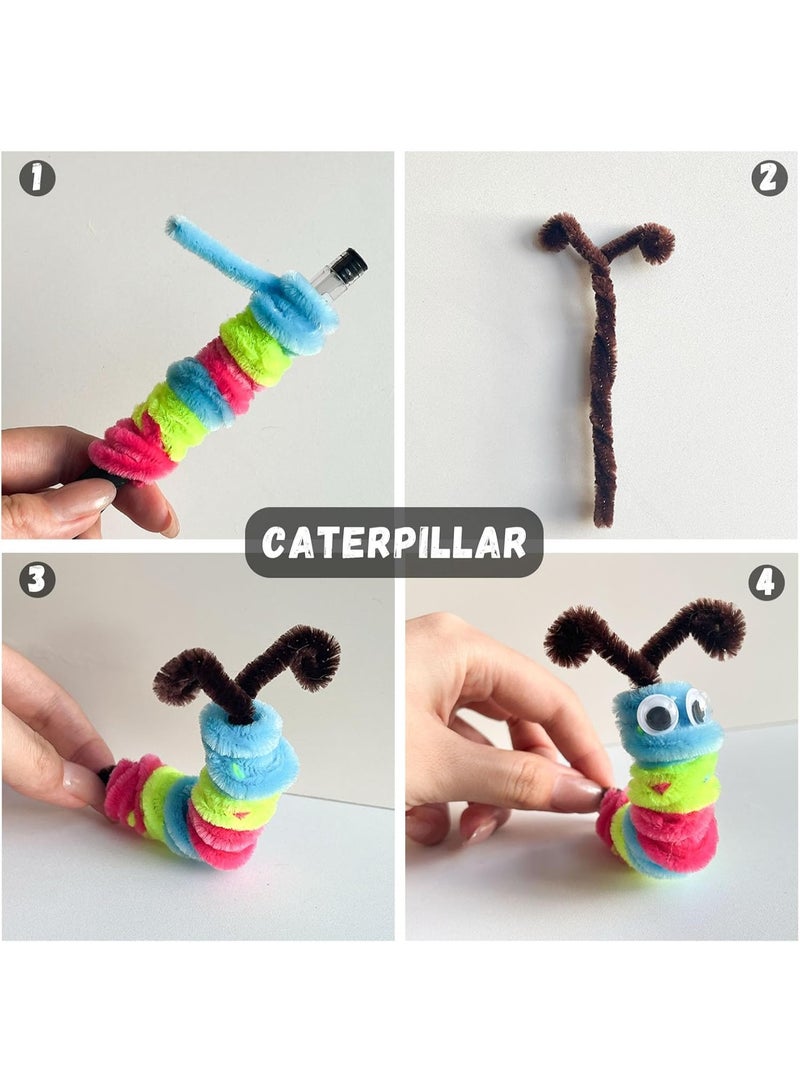 مجموعة أعواد تشكيل ملونة 30 قطعة – خيوط شنيون مرنة 6مم×12 بوصة للحرف اليدوية وأعمال DIY للأطفال والكبار، أدوات فنية لتزيين المنزل وصنع الهدايا والألعاب التعليمية - Image 5