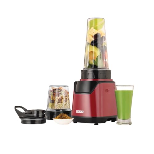 USHA Blender Nutrimagna Pro | 600W |On the Go Blender| Stainless steel blades| Spill proof spout and store lid | 2 blade assembly | Maroon - Image 1