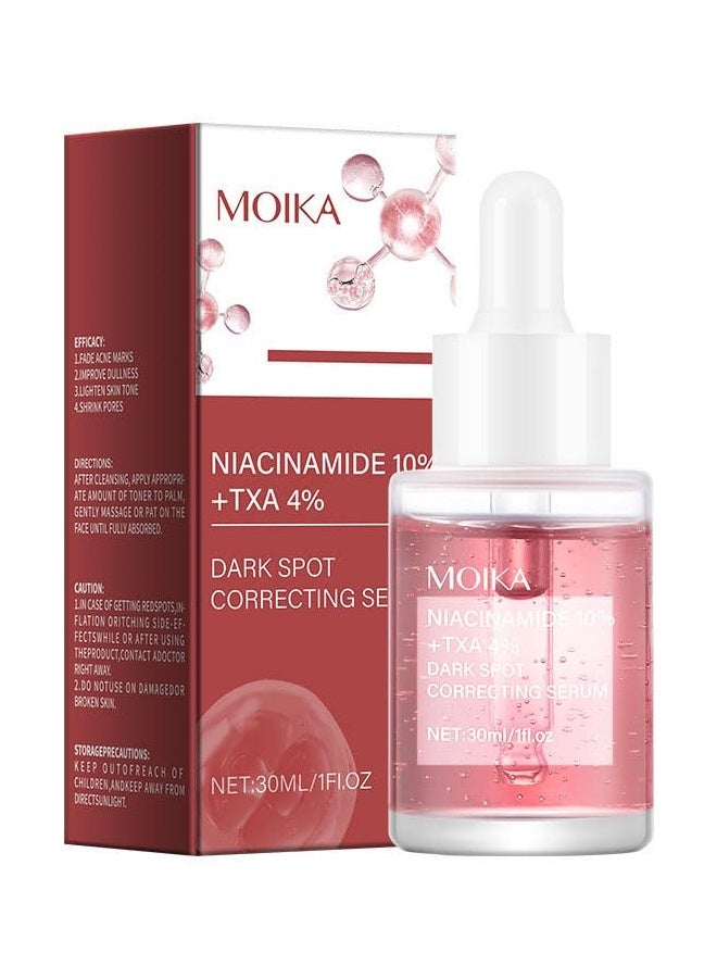 مويكا 10٪ نياسيناميد + 4٪ حمض الترانيكساميك سيروم، حمض الهيالورونيك، فيتامين ب12، خالٍ من العطور (30 مل / 1.01 أونصة سائلة) - Image 1