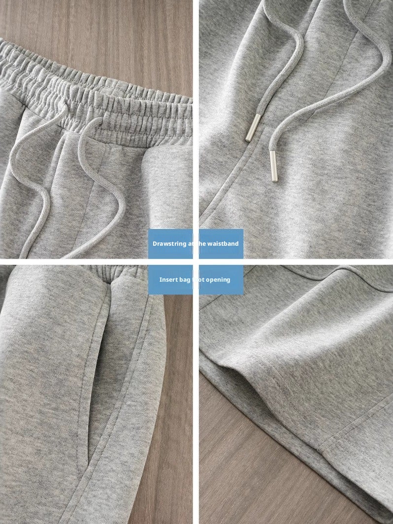 Men's Casual Shorts American Style Heavyweight Sweat Shorts Loose Fit 5/8 Length - Image 4