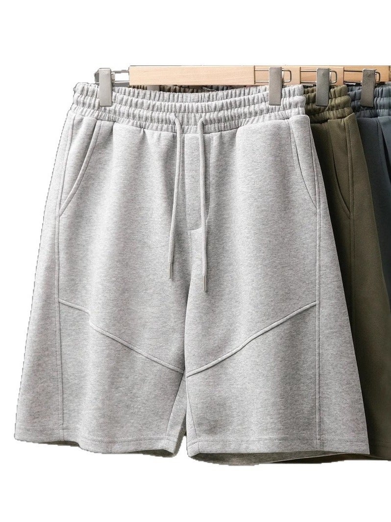 Men's Casual Shorts American Style Heavyweight Sweat Shorts Loose Fit 5/8 Length - Image 5