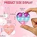 JDSTY Valentines Day Gifts for Kids24 Mini Pop Bubbles Bulk with KeychainStress Relief Sensory Fidget Pack for Kids School Class Classroom Valentines Day Cards Gifts Prizes Party Favors - Image 4