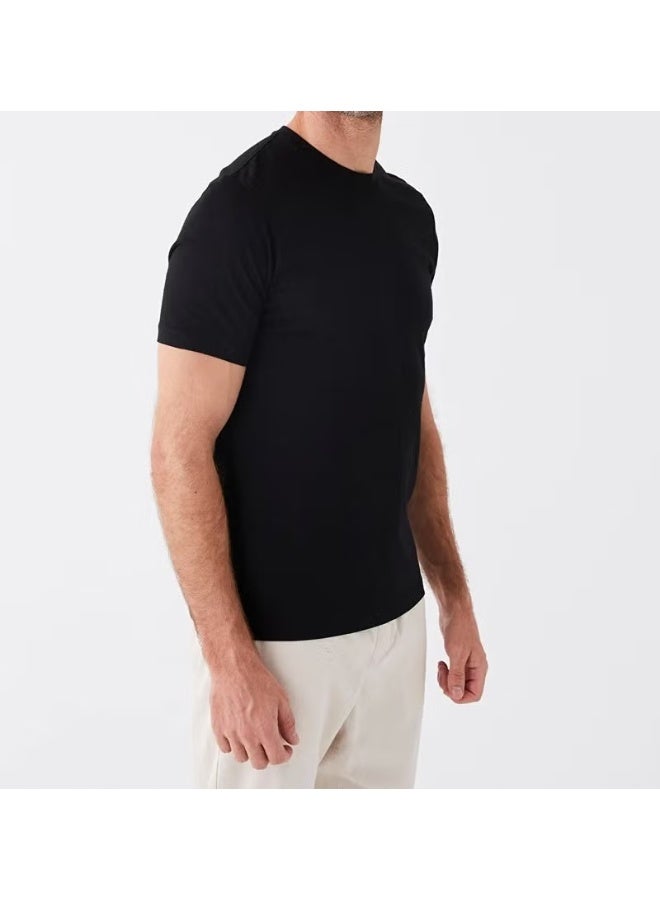 KYC Shopping Men's Black 100% Cotton Crew Neck Short Sleeve T-Shirt - Image 4