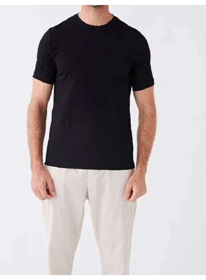 KYC Shopping Men's Black 100% Cotton Crew Neck Short Sleeve T-Shirt - Image 2