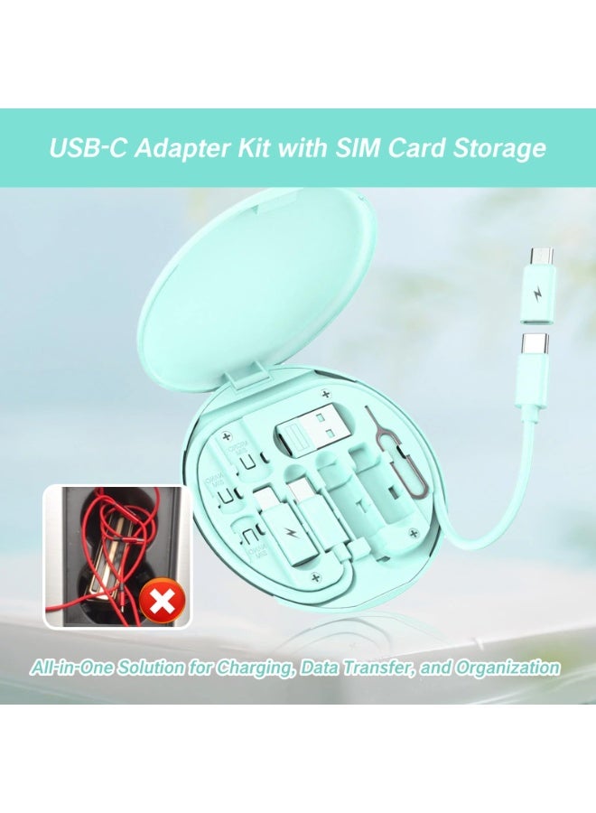 NIBEMINENT Multifunctional Data Cable Storage Box Adaptor for USB-C and Micro-USB Devices Universal Data Transfer Cable  - Image 5