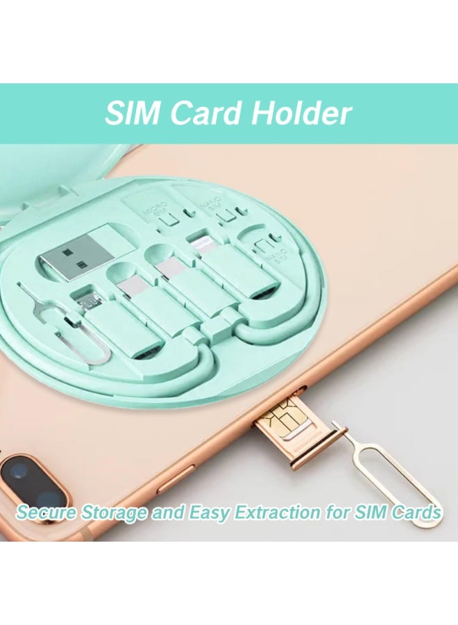 NIBEMINENT Multifunctional Data Cable Storage Box Adaptor for USB-C and Micro-USB Devices Universal Data Transfer Cable  - Image 2