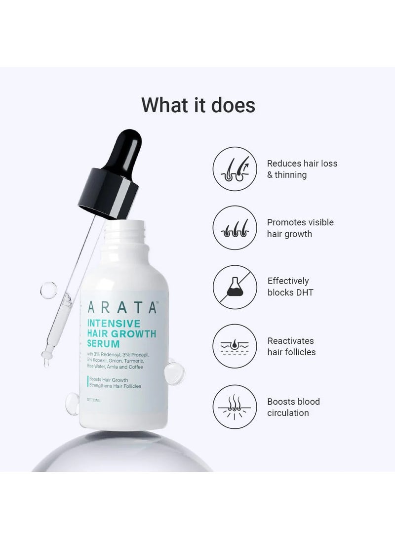 Arata Intensive Hair Growth Serum - 3% Redensyl, 3% Procapil (30 Ml) - Image 5