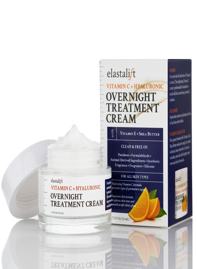 Elastalift Renewing Night Cream | Brightening Vitamin C Cream + Hyaluronic Acid Moisturizer For Face | Oil-Free Overnight Correcting Facial Treatment Night Lotion | Skin Care Face Cream, 1.75 Fl Oz - Image 1