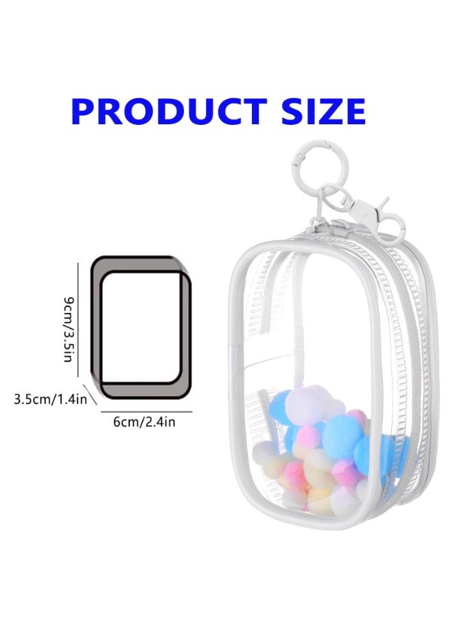 هيدفانا حقيبة تخزين شفافة، حقيبة تخزين شفافة، حقيبة تخزين دمى صغيرة، سلسلة مفاتيح تخزين كرتونية، مقاومة للماء والغبار، حقيبة ظهر مزخرفة - Image 3