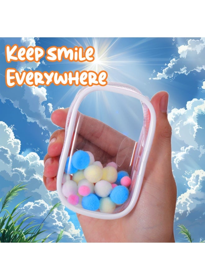 هيدفانا حقيبة تخزين شفافة، حقيبة تخزين شفافة، حقيبة تخزين دمى صغيرة، سلسلة مفاتيح تخزين كرتونية، مقاومة للماء والغبار، حقيبة ظهر مزخرفة - Image 4