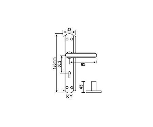 ONMAX Steel 7 Inches Mortise Handle Set with 3 Bullet Lock Body 65mm 6 Levers with Double Action and Antiue Brass Finish BML6S701MAB - Image 5