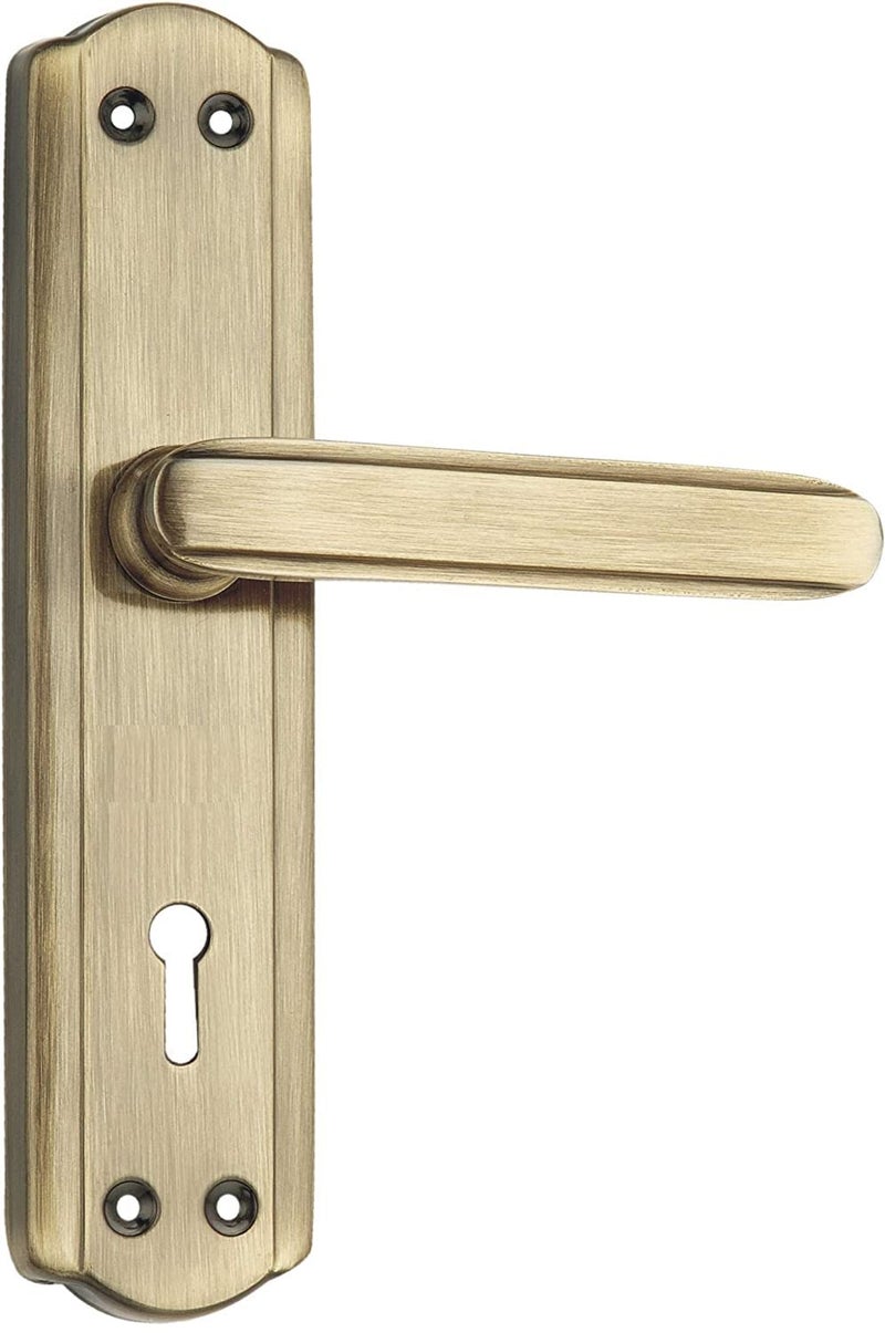 ONMAX Steel 7 Inches Mortise Handle Set with 3 Bullet Lock Body 65mm 6 Levers with Double Action and Antiue Brass Finish BML6S701MAB - Image 3