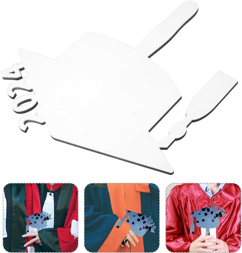 VOSAREA Sublimation Blank Graduation Photo Frame Handheld Supplies for Graduation Parties Density Board for Home Decor and Memorable Displays - Image 4