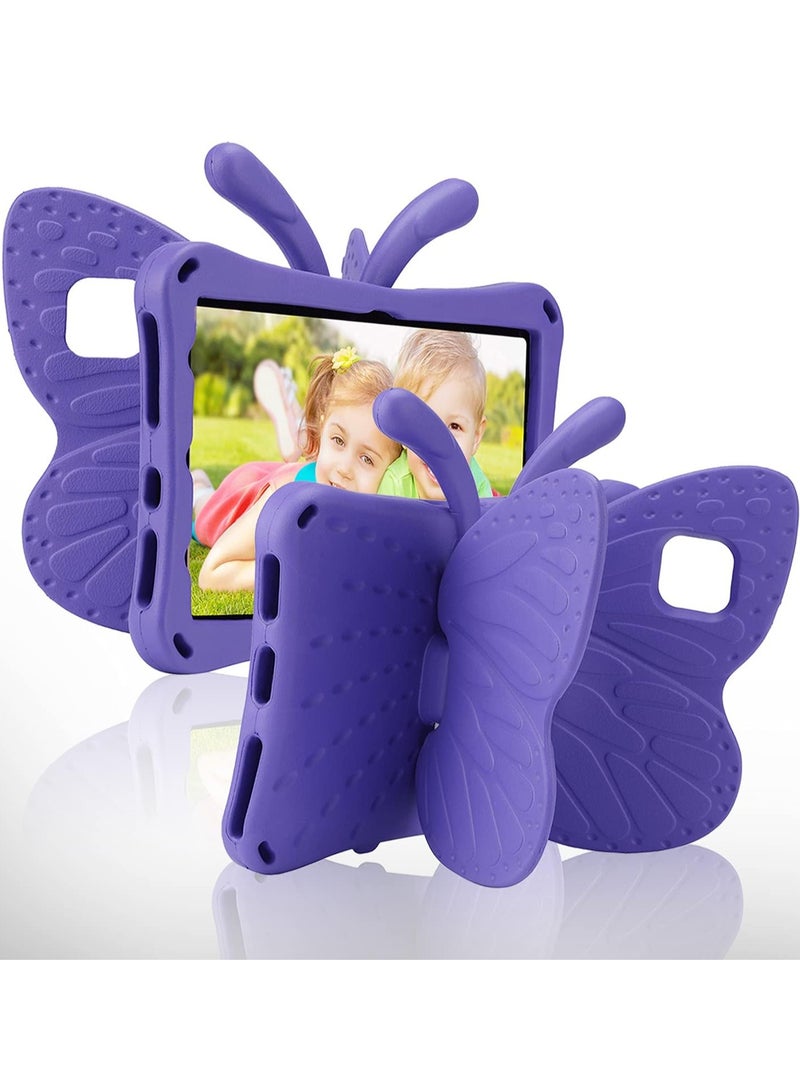 ELTRAZONE iPad 10 (10th Generation) Kids Case, iPad 10.9 (2022) Butterfly Case with Kickstand – Full-Body Drop Protective, Shockproof, Kid-Proof iPad Case (Purple) - Image 1