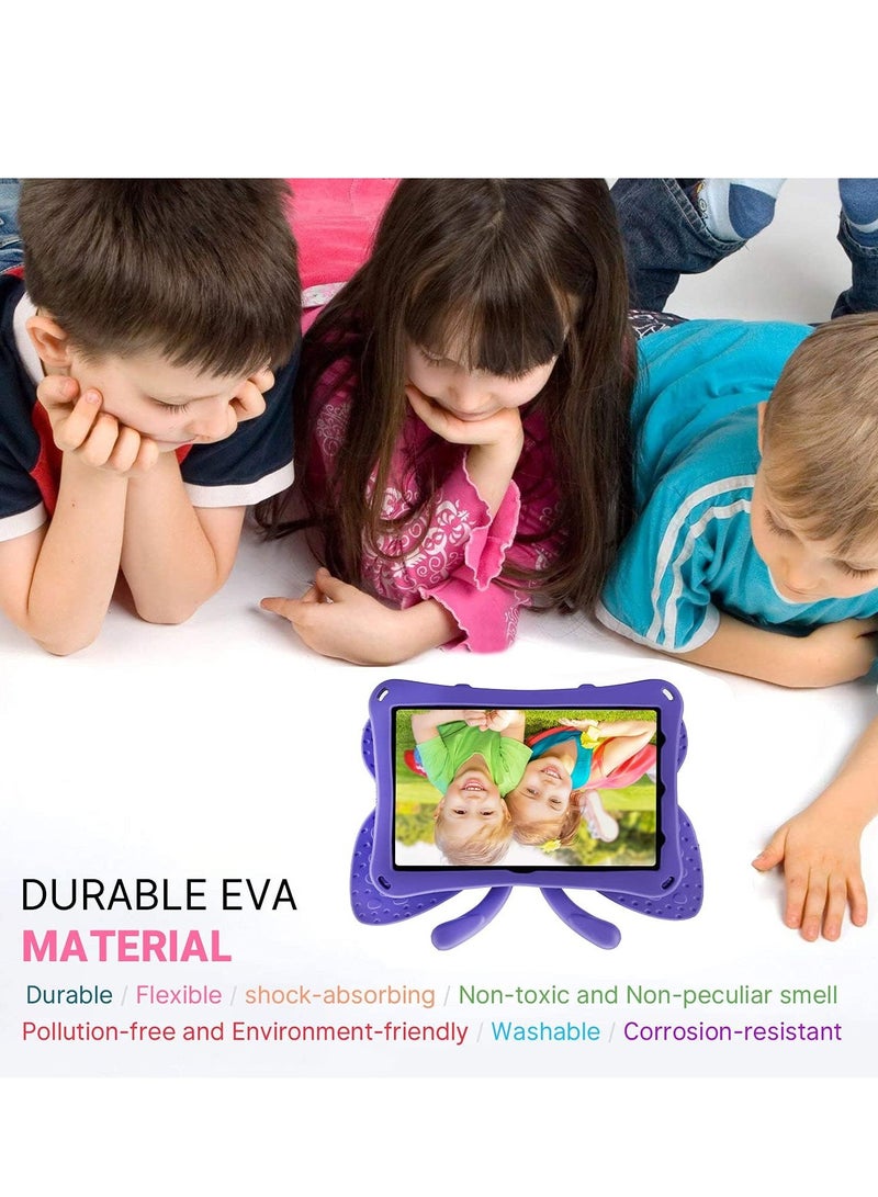 ELTRAZONE iPad 10 (10th Generation) Kids Case, iPad 10.9 (2022) Butterfly Case with Kickstand – Full-Body Drop Protective, Shockproof, Kid-Proof iPad Case (Purple) - Image 2