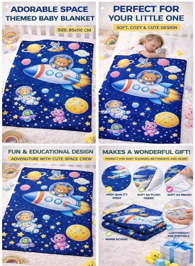 FRIDO Baby Blanket, ABC Animal Print, Cotton, Soft and Skin Friendly, All Season, Multicolor, 85 x 110 CM, 0-4 Years (Blue) - Image 3