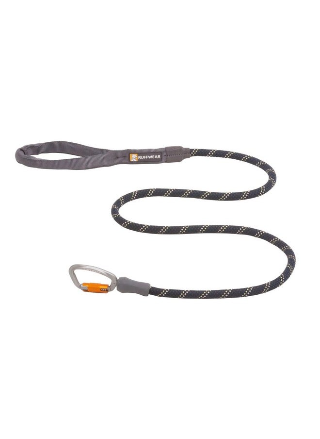 RUFFWEAR Ruffwear, Knot-a-Leash, Reflective Rope Dog Leash with Swiveling Carabiner, Obsidian Black, Small  - Image 1