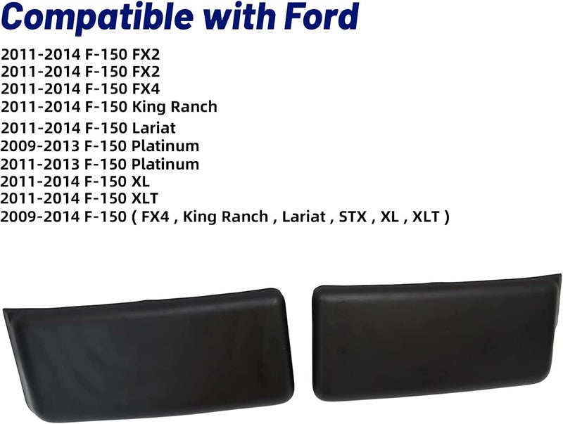 JustDrivably Front Bumper Pad Guard Insert Cap Molding Trim for Ford F150 2009-2014 - Image 3