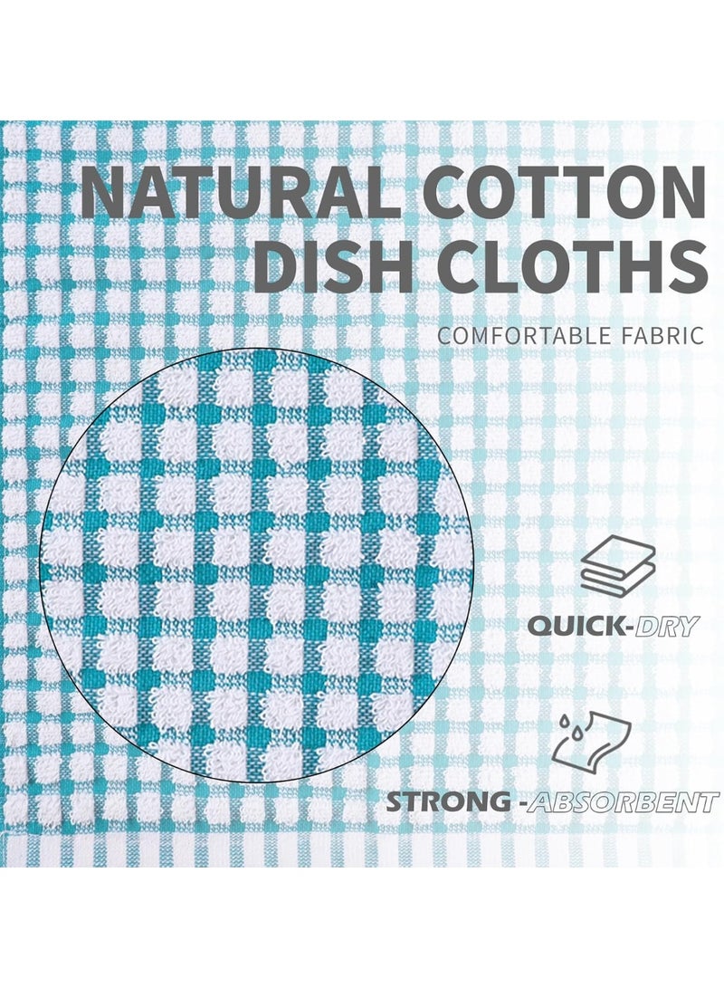 Oeleky Oeleky Dish Cloths for Kitchen Washing Dishes, Super Absorbent Dish Rags, Cotton Kitchen Dish Towels Pack of 8, 12x12 Inches - Image 4