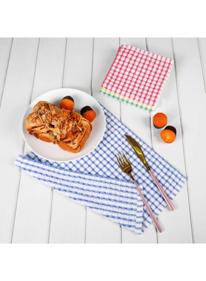 Oeleky Oeleky Dish Cloths for Kitchen Washing Dishes, Super Absorbent Dish Rags, Cotton Kitchen Dish Towels Pack of 8, 12x12 Inches - Image 1