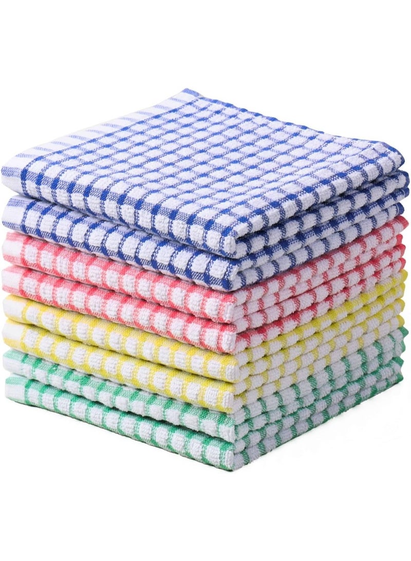 Oeleky Oeleky Dish Cloths for Kitchen Washing Dishes, Super Absorbent Dish Rags, Cotton Kitchen Dish Towels Pack of 8, 12x12 Inches - Image 3