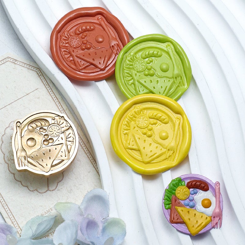 New Fire Paint Seal Head Dessert Relief Donut Cake Macaron Fire Paint Copper Head Envelope Seal Head - Image 5