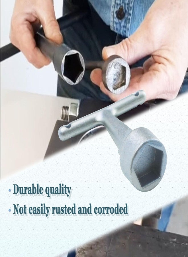 Follde Folde Water Meter Wrench & Curb Stop Wrench For Pentagon Curb Boxes, Water Meter Cover Key - Image 5
