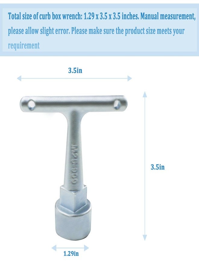 Follde Folde Water Meter Wrench & Curb Stop Wrench For Pentagon Curb Boxes, Water Meter Cover Key - Image 2