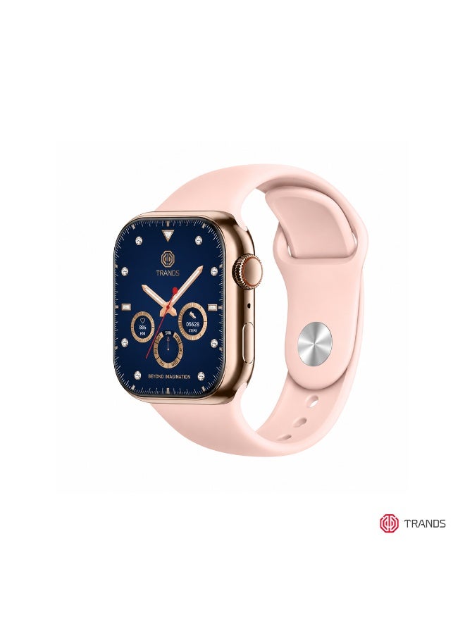 Trands SW50 Smart Watch for iOS & Android, 1.75-Inch TFT Touch Screen, Bluetooth Calling, IP68 Waterproof, Fitness Tracker with Heart Rate & Sleep Monitor, Pink