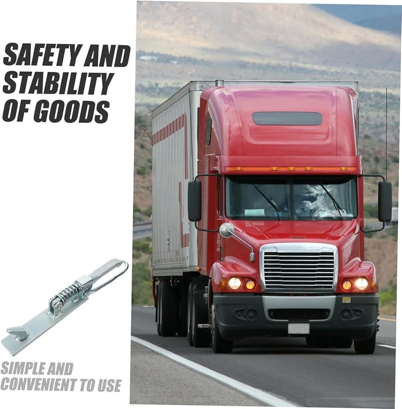 Heavy Duty Spring Hasp Lock for Trailer Hitch Carbon Steel Secure Transport Accessory - Image 4