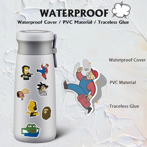 Arme Stickers Pack, 400 PCS Cool Stickers Decals, Random Sticker for Waterbottles Laptop Computer Vinyl Waterproof Sticker, Skateboard Stickers for Adults - Image 5