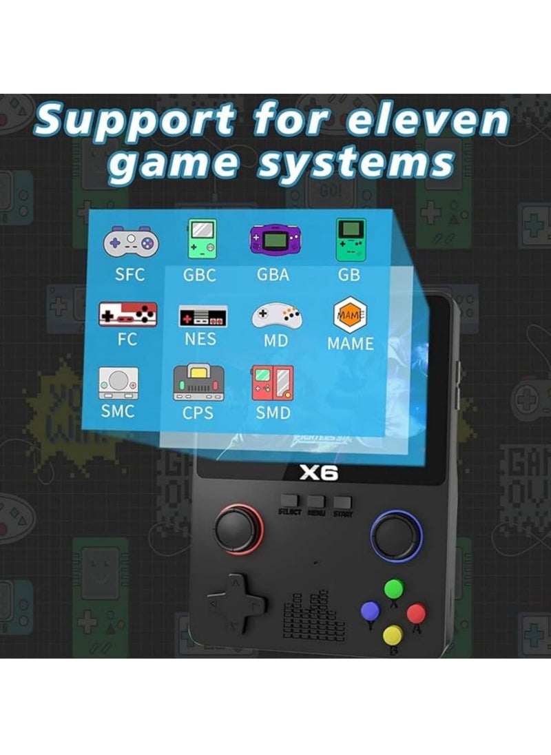 JAJEEK X6 Handheld Digital Video Game Console with 32GB TF Card – Preloaded 6000+ Retro Games, Supports 11 Emulators, 3.5-inch IPS Screen, Portable Gaming for All Ages - Image 2